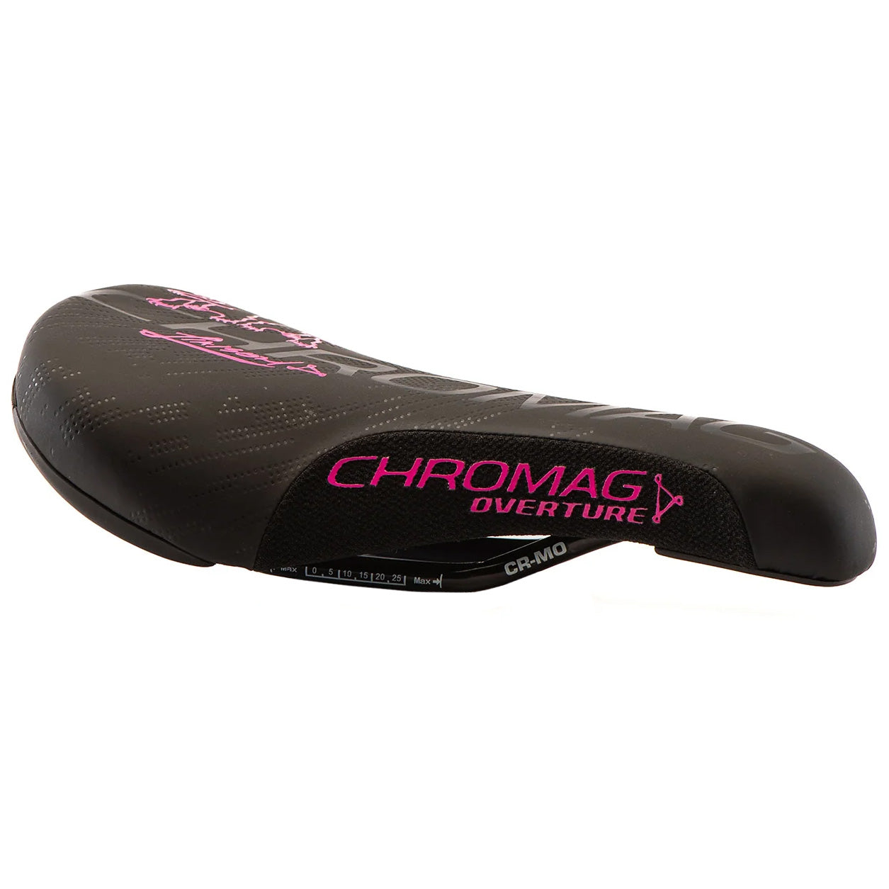 Chromag Overture Saddle CrMo Rails - Black/Pink-Goodwynn&#39;sGoodwynn&#39;s