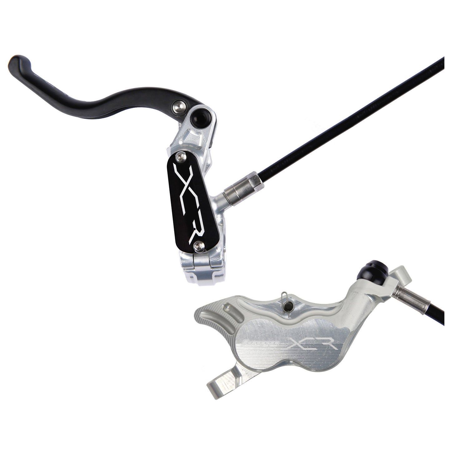 Hope XCR Pro E4 Disc Brake and Lever Set - Front Hydraulic Post Mount Silver