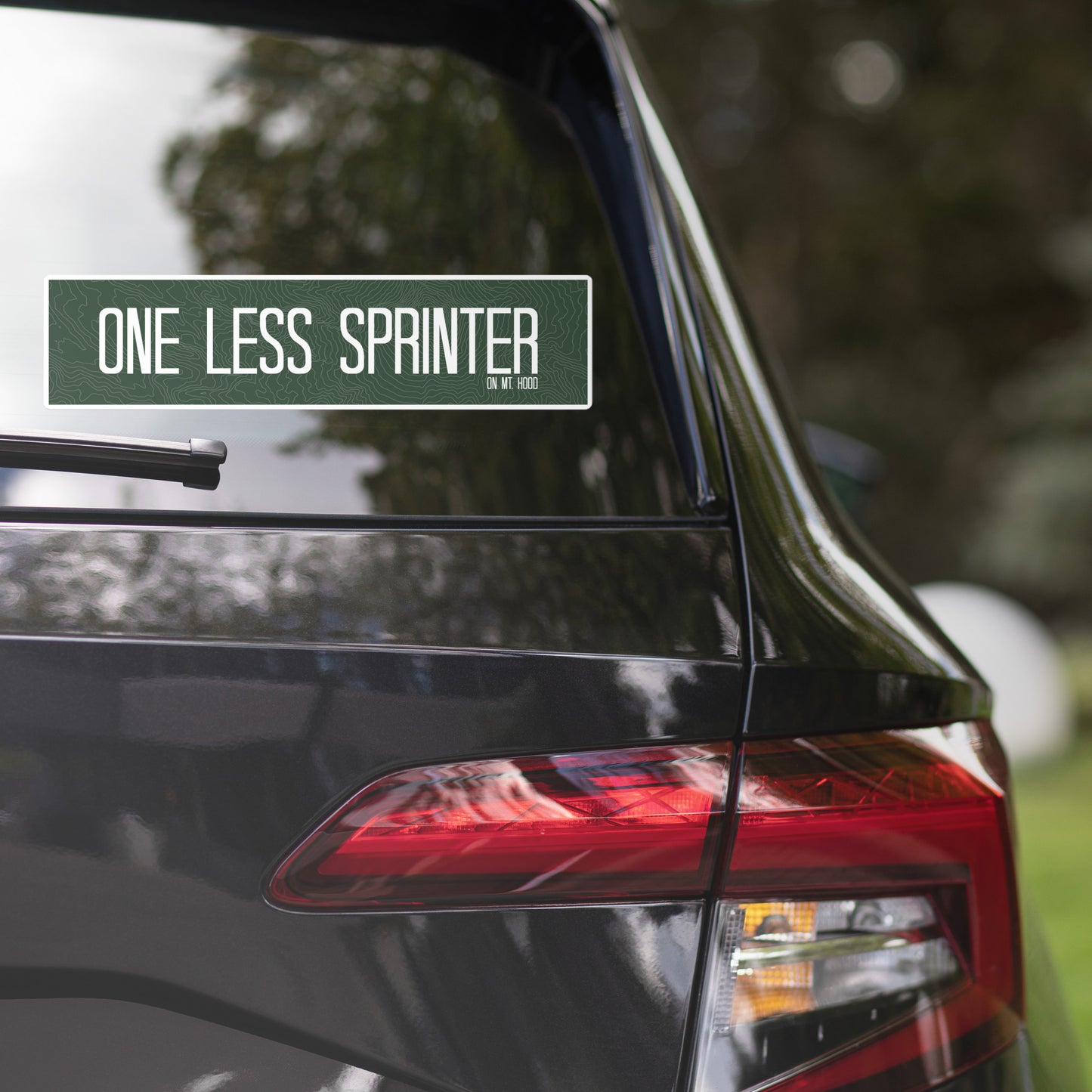 One Less Sprinter Bumper Sticker - Topo Map