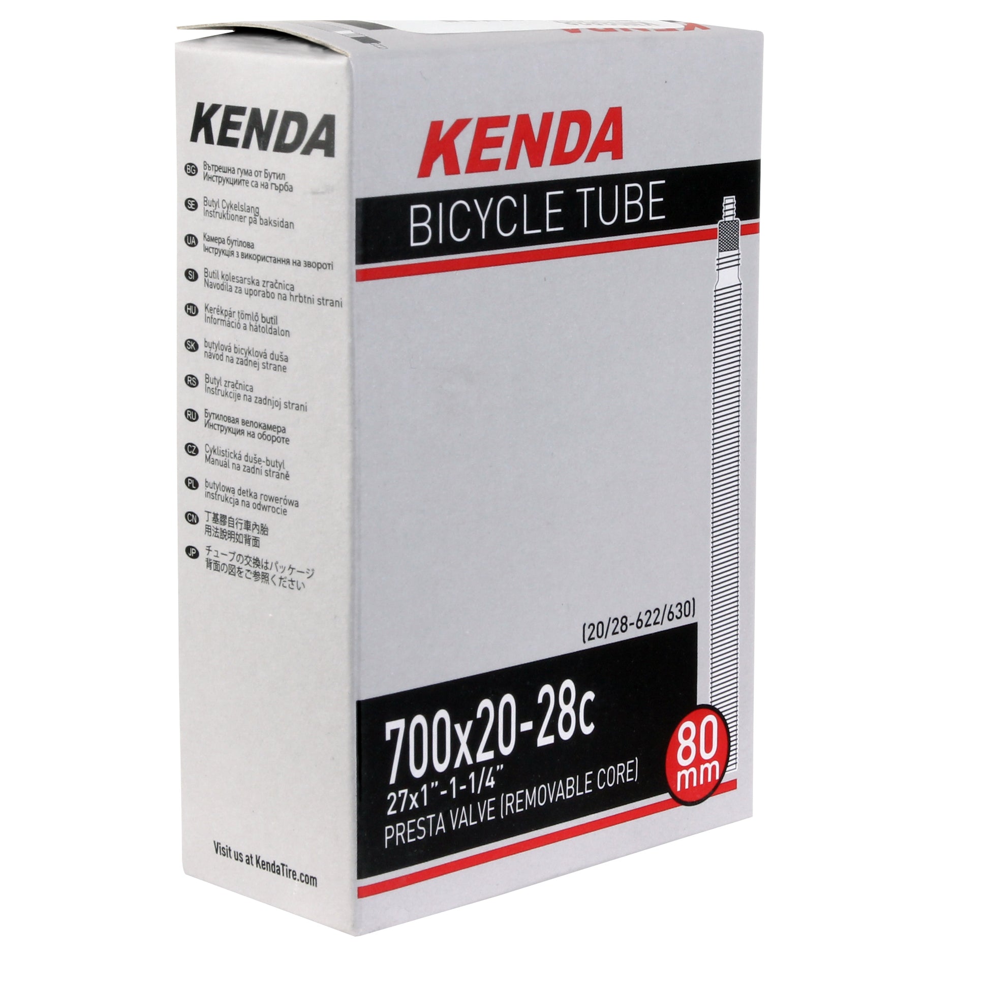 Kenda Butyl Tube 700 x 20-28 PV 80mm RVC - Each-Goodwynn&#39;sGoodwynn&#39;s