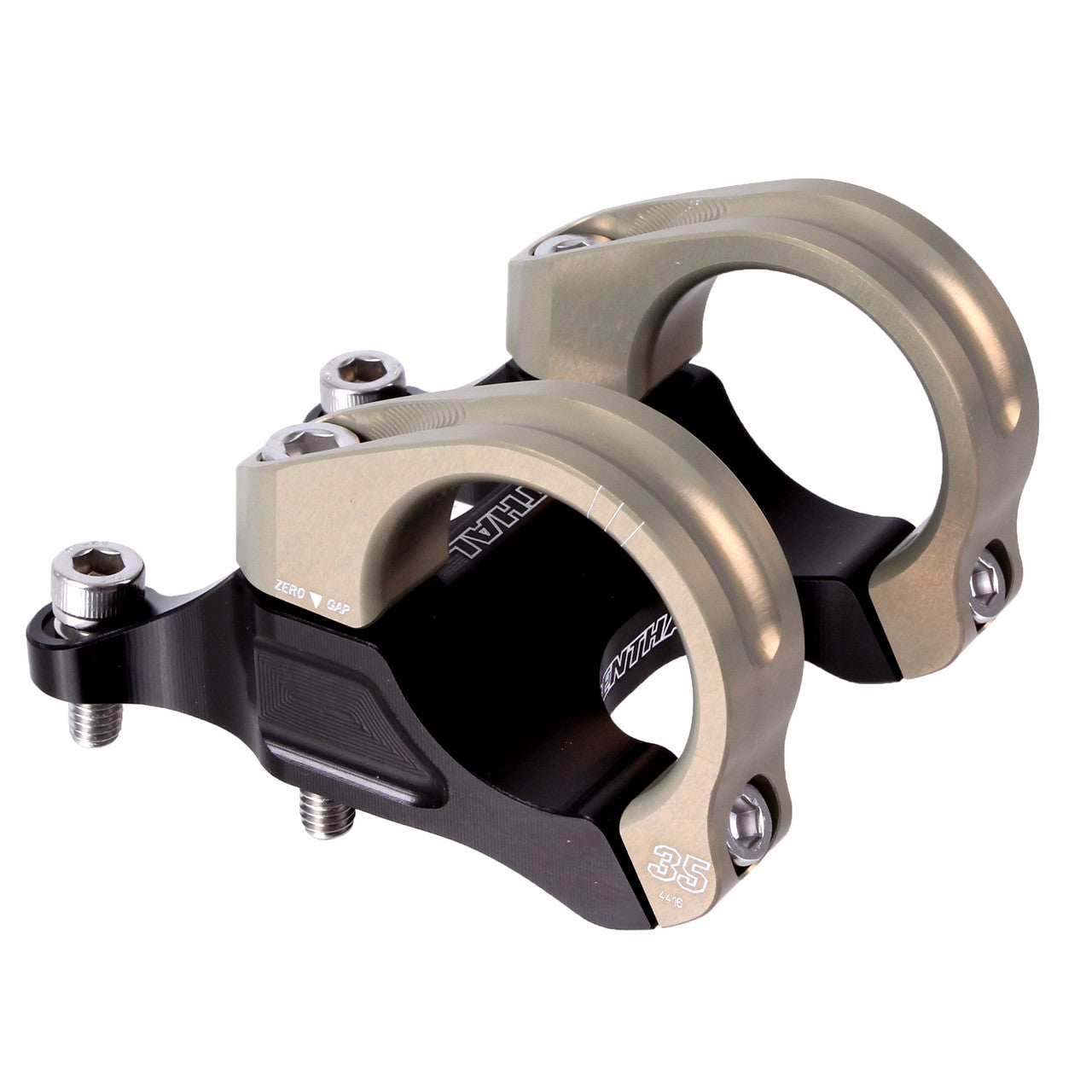 Renthal Integra II Stem - 45mm, 31.8 Clamp, +/-0, Direct Mount, Aluminum, Black/Gold-Goodwynn&#39;sGoodwynn&#39;s