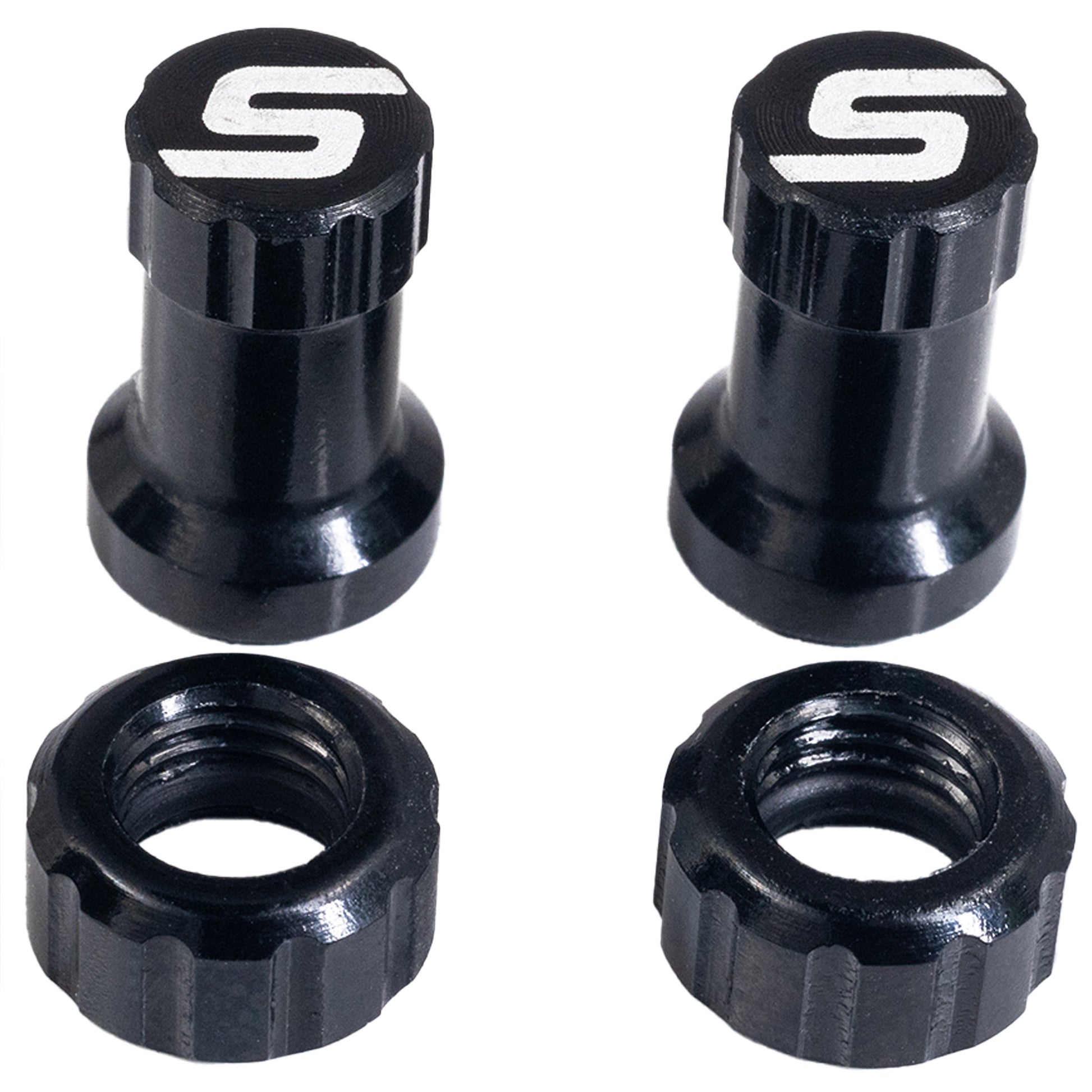 Stans Tubeless Valve Stem Cap Color Kit - Black Pair-Goodwynn&#39;sGoodwynn&#39;s