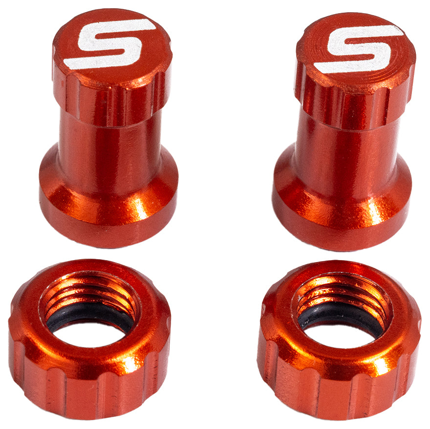 Stans Tubeless Valve Stem Cap Color Kit - Orange Pair-Goodwynn&#39;sGoodwynn&#39;s