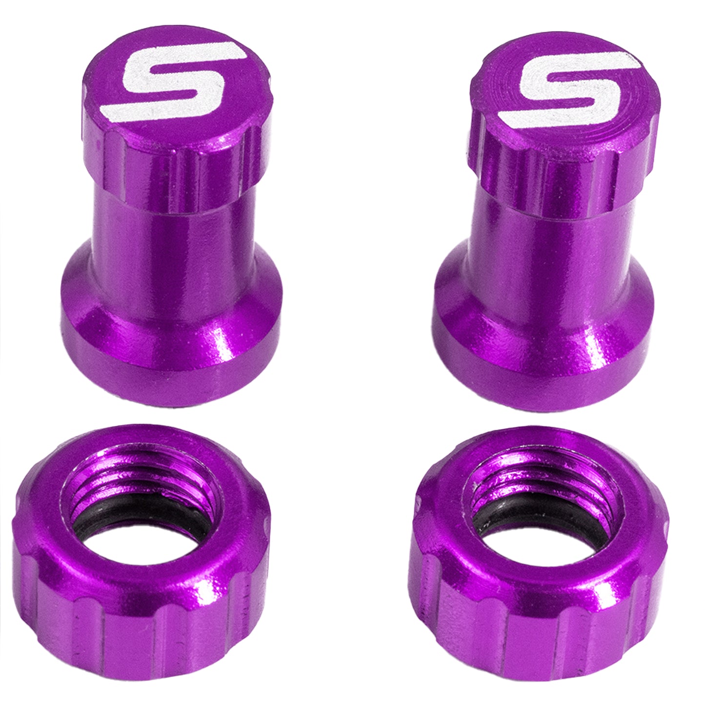 Stans Tubeless Valve Stem Cap Color Kit - Purple Pair