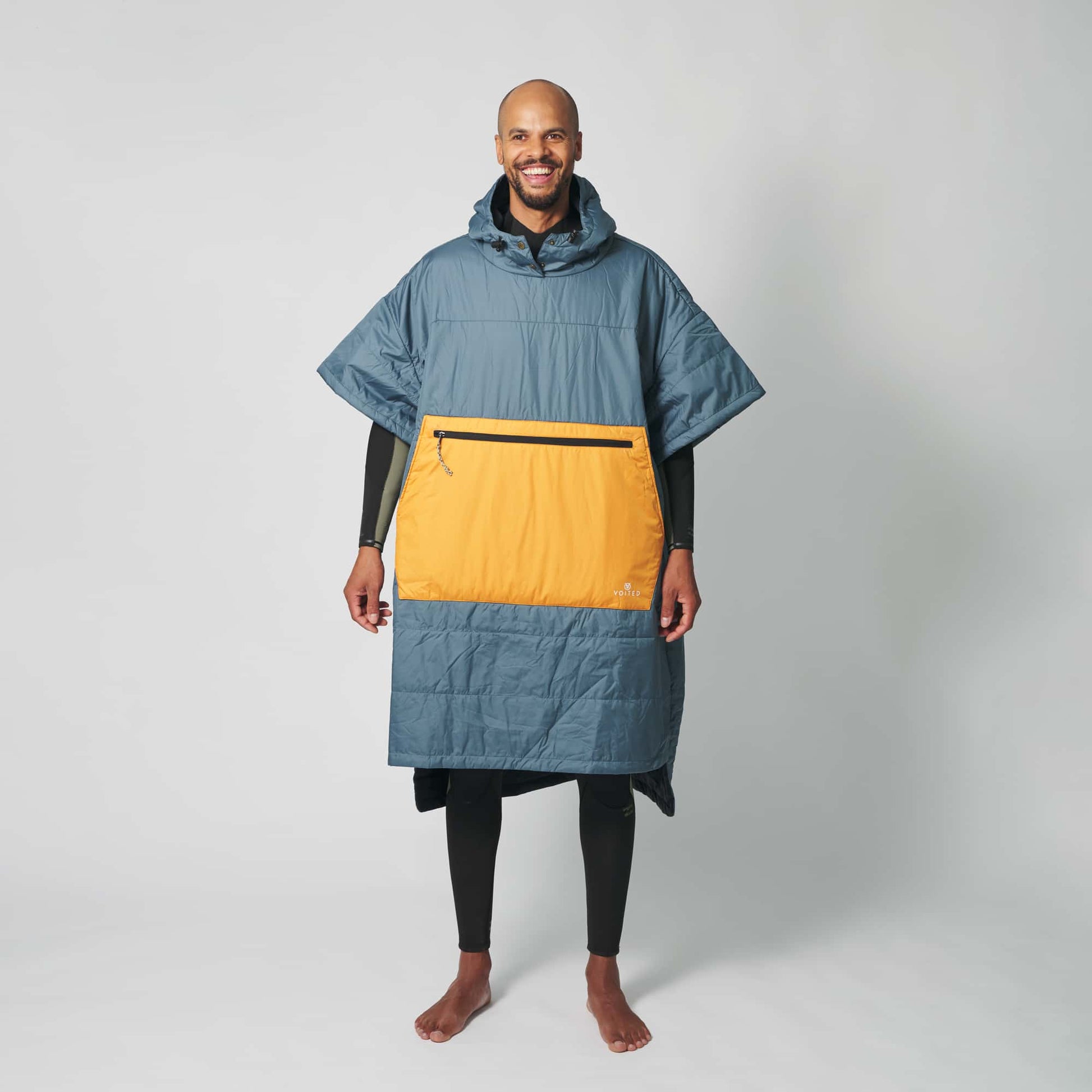 VOITED 2nd Edition Outdoor Poncho for Surfing, Camping, Vanlife & Wild Swimming - Marsh Grey / Desert-Goodwynn&#39;sGoodwynn&#39;s