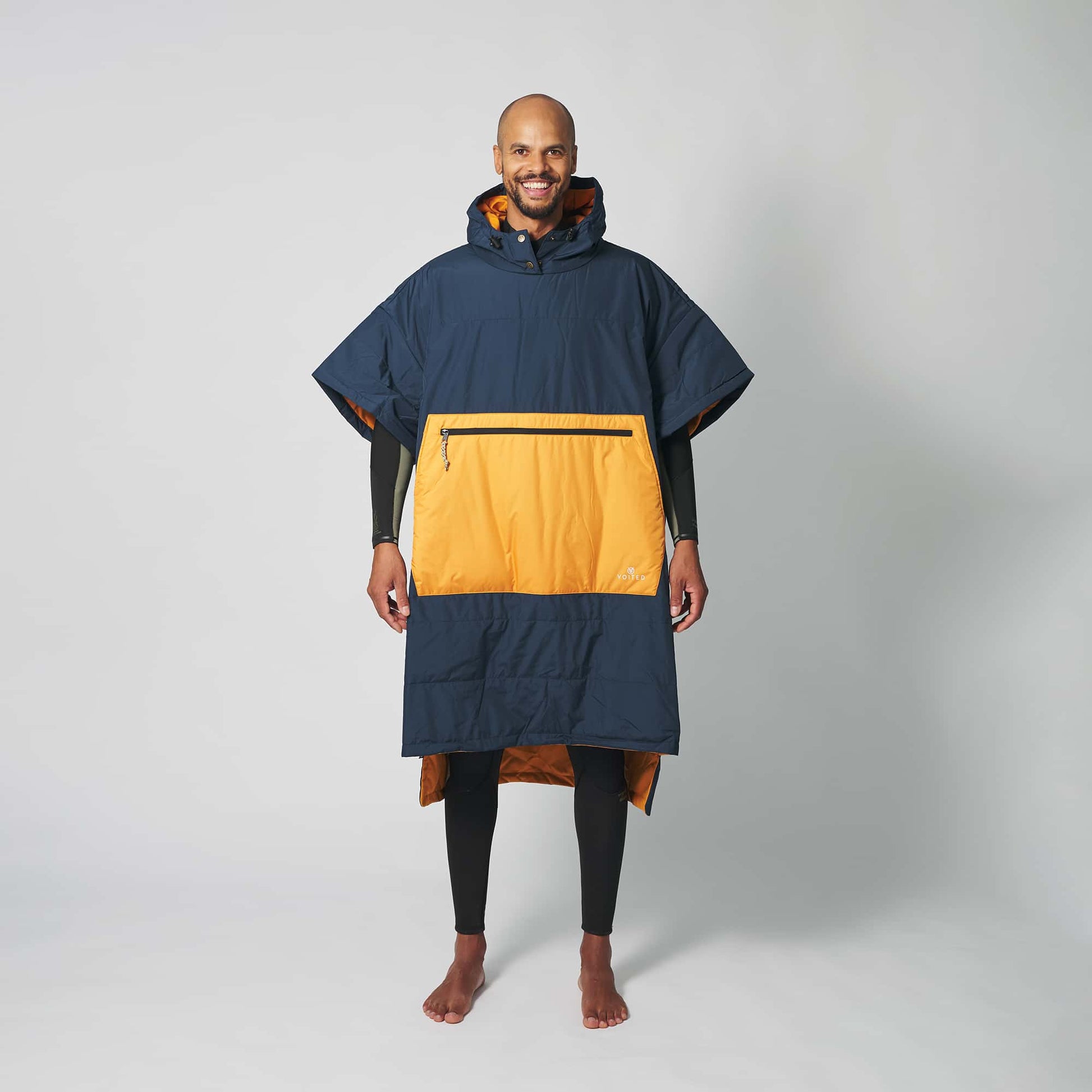 VOITED 2nd Edition Outdoor Poncho for Surfing, Camping, Vanlife & Wild Swimming - Ocean Navy / Desert-Goodwynn&#39;sGoodwynn&#39;s