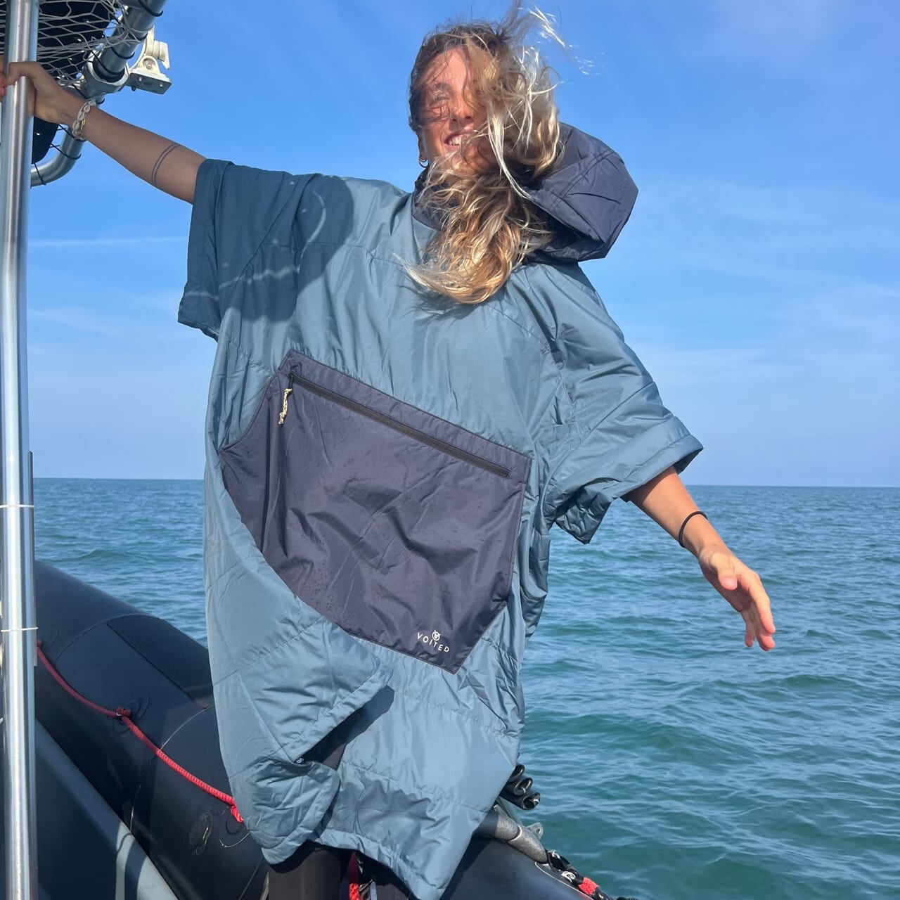 VOITED 2nd Edition Outdoor Poncho for Surfing, Camping, Vanlife & Wild Swimming - Marsh Grey / Graphite-Goodwynn&#39;sGoodwynn&#39;s