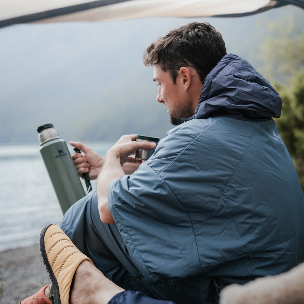 VOITED 2nd Edition Outdoor Poncho for Surfing, Camping, Vanlife & Wild Swimming - Marsh Grey / Graphite-Goodwynn&#39;sGoodwynn&#39;s