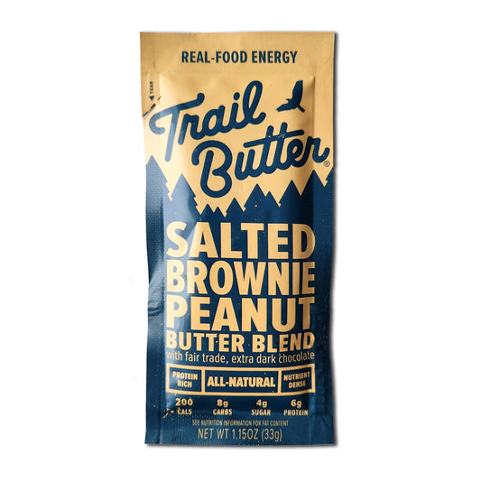 Trail Butter Nut Butter Blends - Salted Brownie Premium Peanut Butter - 1.15oz Packets-Goodwynn's