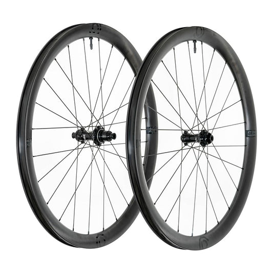 Industry Nine Solix AL AR40 Wheel Front and Rear 700C / 622 Holes: F: 24 R: 24 F: 12mm R: 12mm F: 100 R: 142 Disc Center Lock Shimano Road 11 Set-Goodwynn's