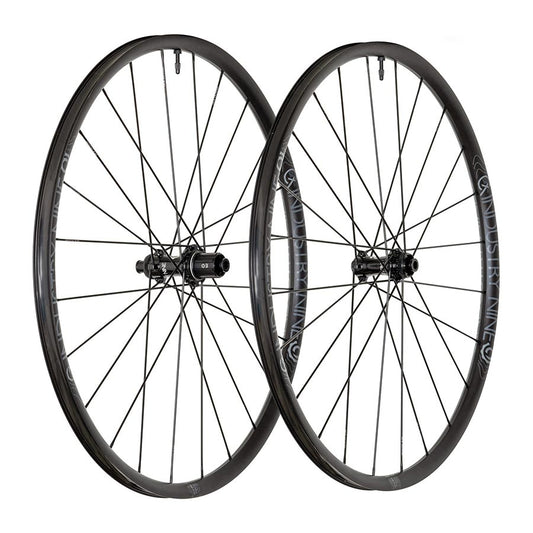 Industry Nine Solix G GRCX Wheel Front and Rear 700C / 622 Holes: F: 24 R: 24 F: 12mm R: 12mm F: 100 R: 142 Disc Center Lock Shimano Road 11 Set-Goodwynn's