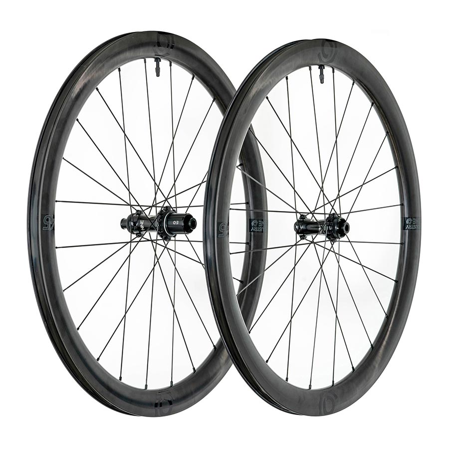 Industry Nine Solix SL i9 45 Wheel Front and Rear 700C / 622 Holes: F: 24 R: 24 F: 12mm R: 12mm F: 100 R: 142 Disc Center Lock Shimano Road 11 Set-Goodwynn&#39;sGoodwynn&#39;s