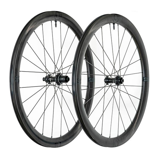 Industry Nine Solix SL i9 45 Wheel Front and Rear 700C / 622 Holes: F: 24 R: 24 F: 12mm R: 12mm F: 100 R: 142 Disc Center Lock Shimano Road 11 Set-Goodwynn's