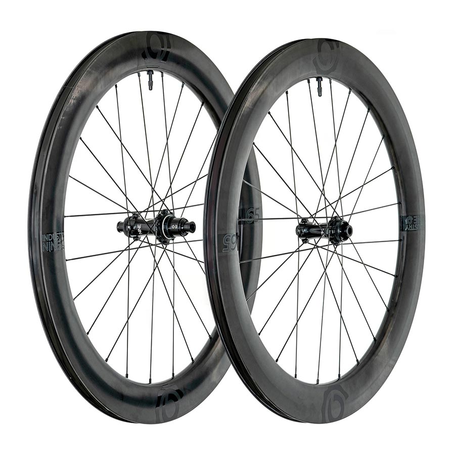 Industry Nine Solix SL i9 65 Wheel Front and Rear 700C / 622 Holes: F: 24 R: 24 F: 12mm R: 12mm F: 100 R: 142 Disc Center Lock Shimano Road 11 Set-Goodwynn&#39;sGoodwynn&#39;s