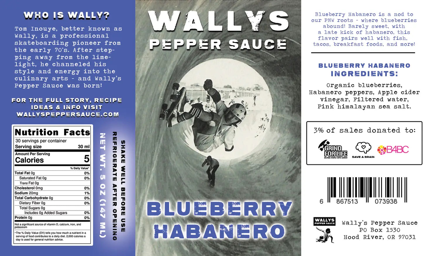 Wallys Pepper Sauce Blueberry Habanero-Goodwynn&#39;sGoodwynn&#39;s