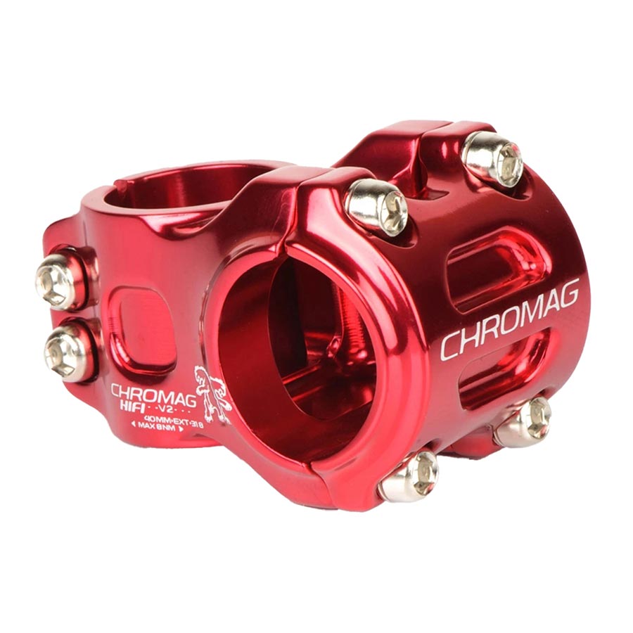 Chromag Hifi V2 Stem Diameter: 31.8mm Length: 40mm Steerer: 1-1/8 0° Red-Goodwynn&#39;sGoodwynn&#39;s