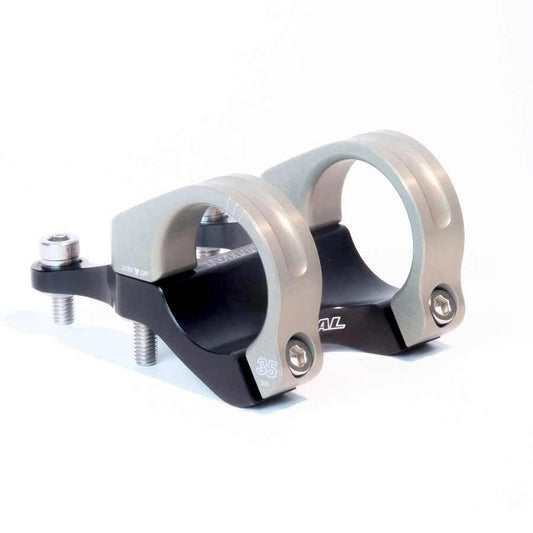 Renthal Integra 35 Stem Clamp: 35mm L: 50mm Steerer: Direct Mount 0° Black/Gold-Goodwynn's