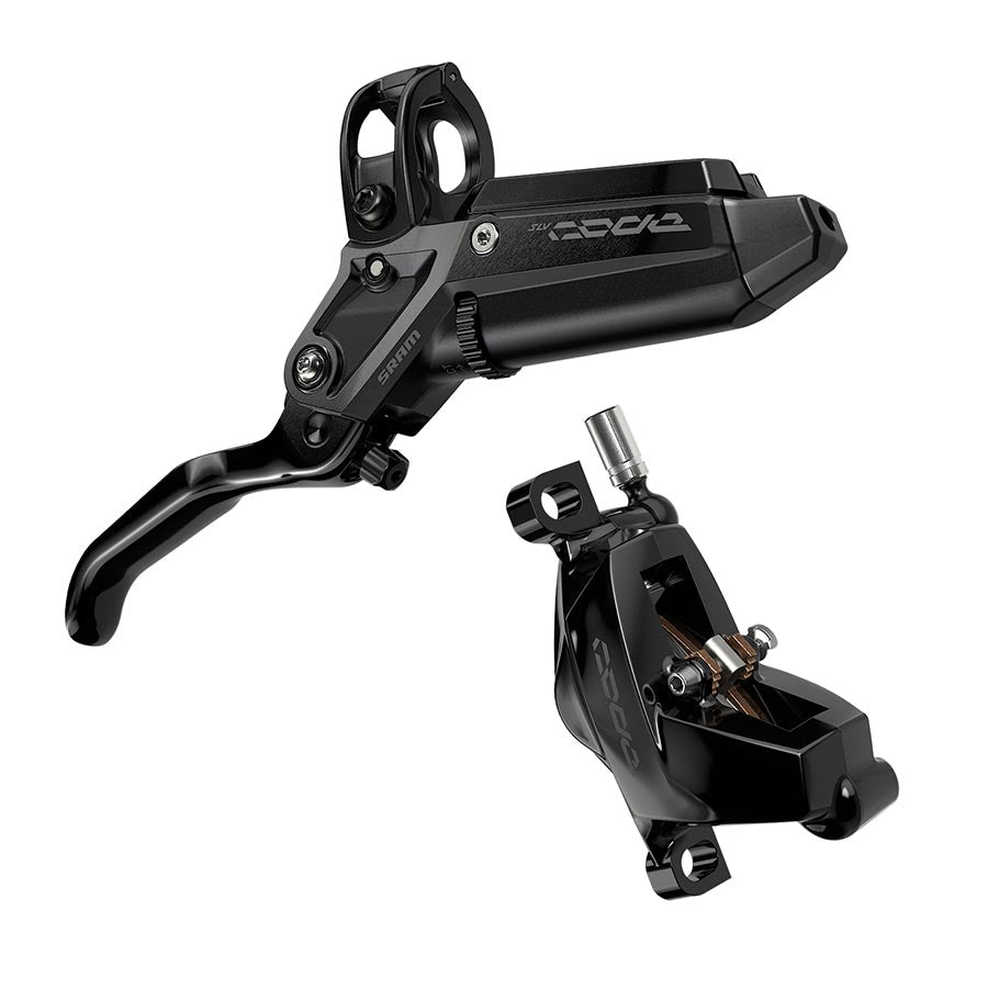 SRAM Code Silver Stealth Disc Brake Lever - Front Post Mount 4-Piston Aluminum Lever SS Hardware BLK C1