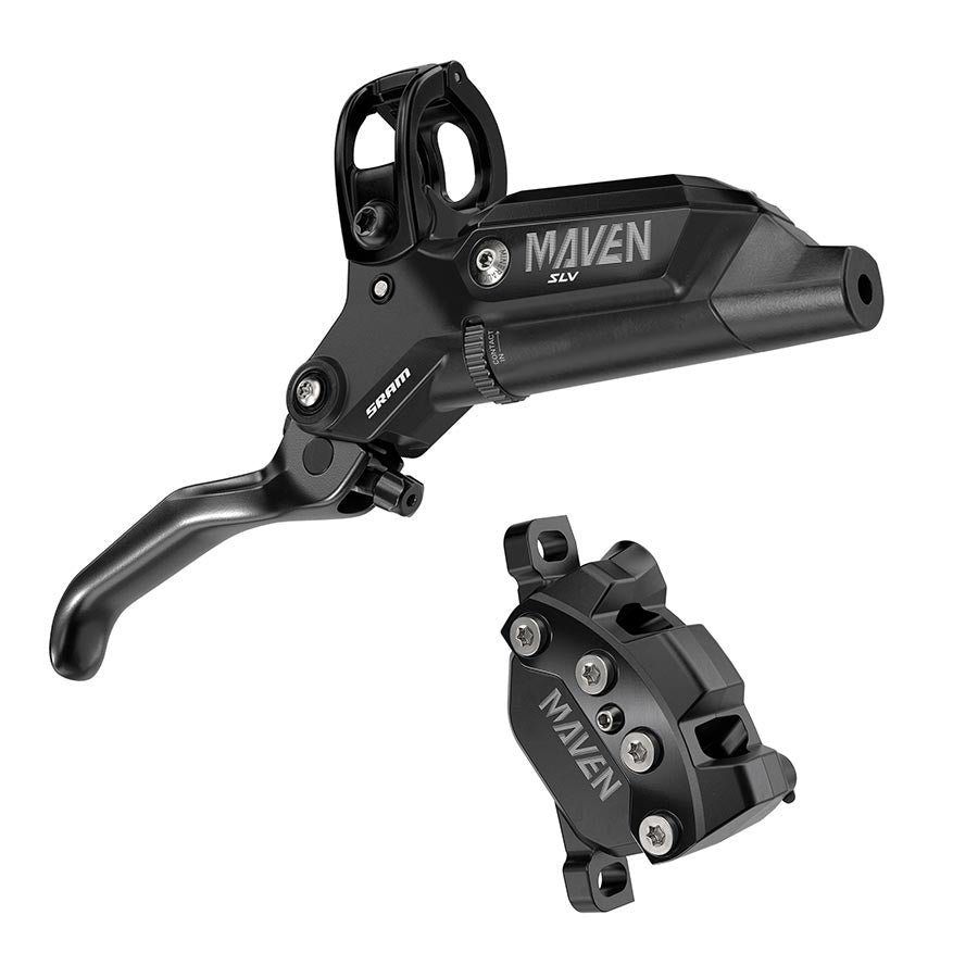 SRAM Maven Silver Disc Brake Lever - Front Post Mount 4-Piston Aluminum Lever SS Hardware BLK A1