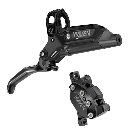 SRAM Maven Silver Disc Brake Lever - Front Post Mount 4-Piston Aluminum Lever SS Hardware BLK A1-Goodwynn's