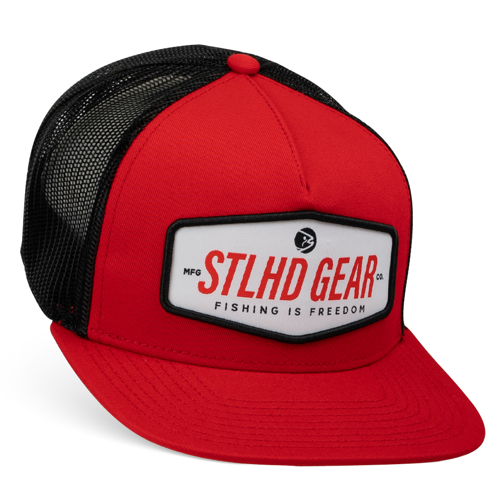 STLHD Bead Muncher Flat Bill Trucker Hat Red/Black