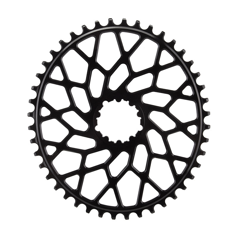 Absolute Black Spiderless GXP/BB30 DM CX Oval Chainring 44T - Bk-Goodwynn&#39;sGoodwynn&#39;s