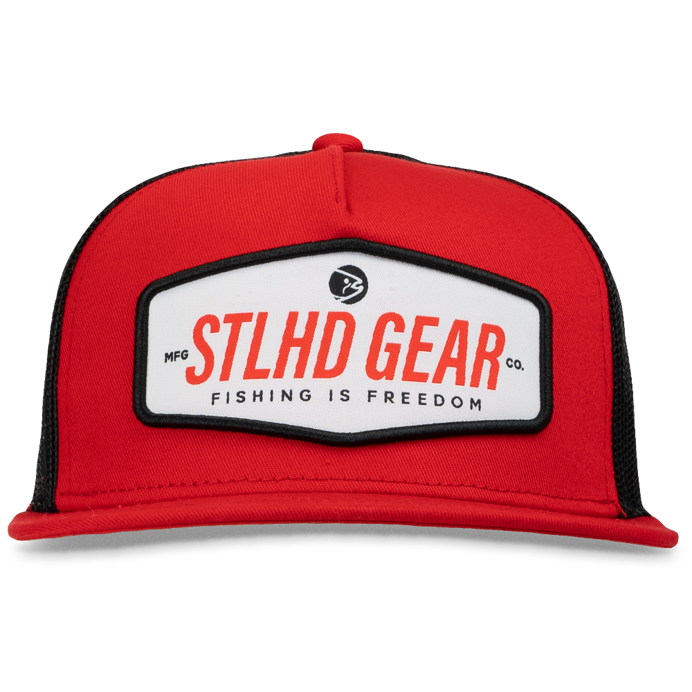 STLHD Bead Muncher Flat Bill Trucker Hat Red/Black