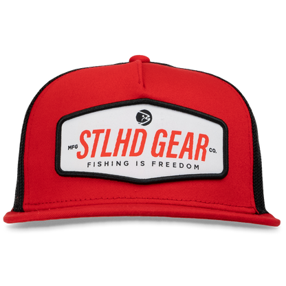 STLHD Bead Muncher Flat Bill Trucker Hat Red/Black