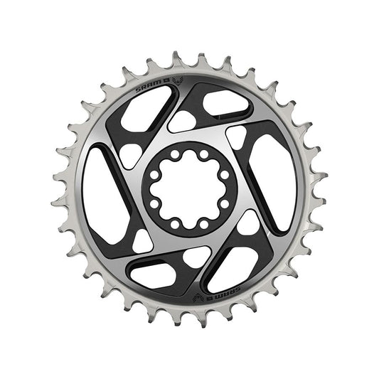 SRAM XX SL Eagle T-Type Direct Mount Chainring - 32t 12-Speed 8-Bolt Direct Mount 3mm Offset Aluminum BLK/Silver D1-Goodwynn's