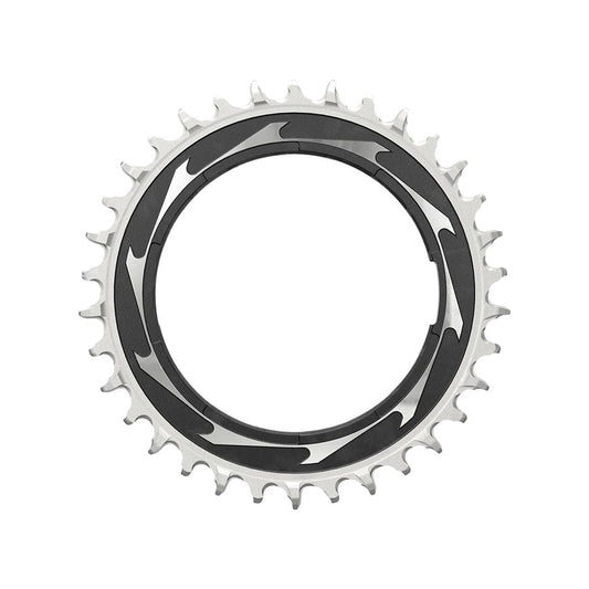 SRAM XX SL Eagle T-Type Thread Mount Chainring - 34t 12-Speed Thread Mount  For XX SL PM Spider 0mm Offset Aluminum BLK/Silver-Goodwynn's