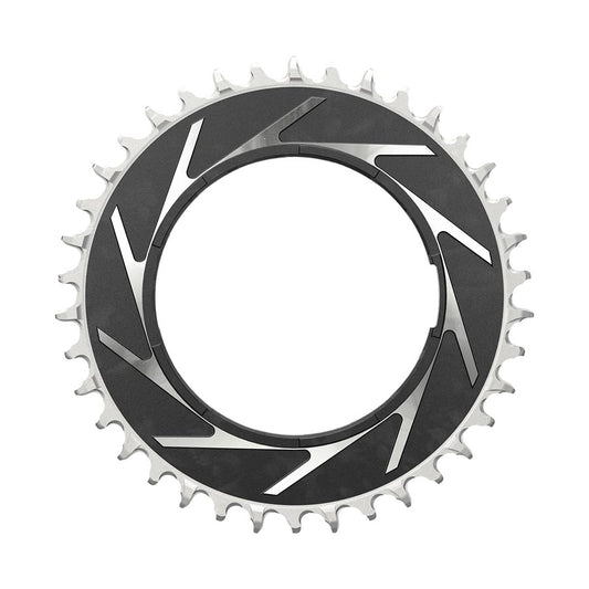 SRAM XX SL Eagle T-Type Thread Mount Chainring - 38t 12-Speed Thread Mount  For XX SL PM Spider 3mm Offset Aluminum BLK/Silver-Goodwynn's