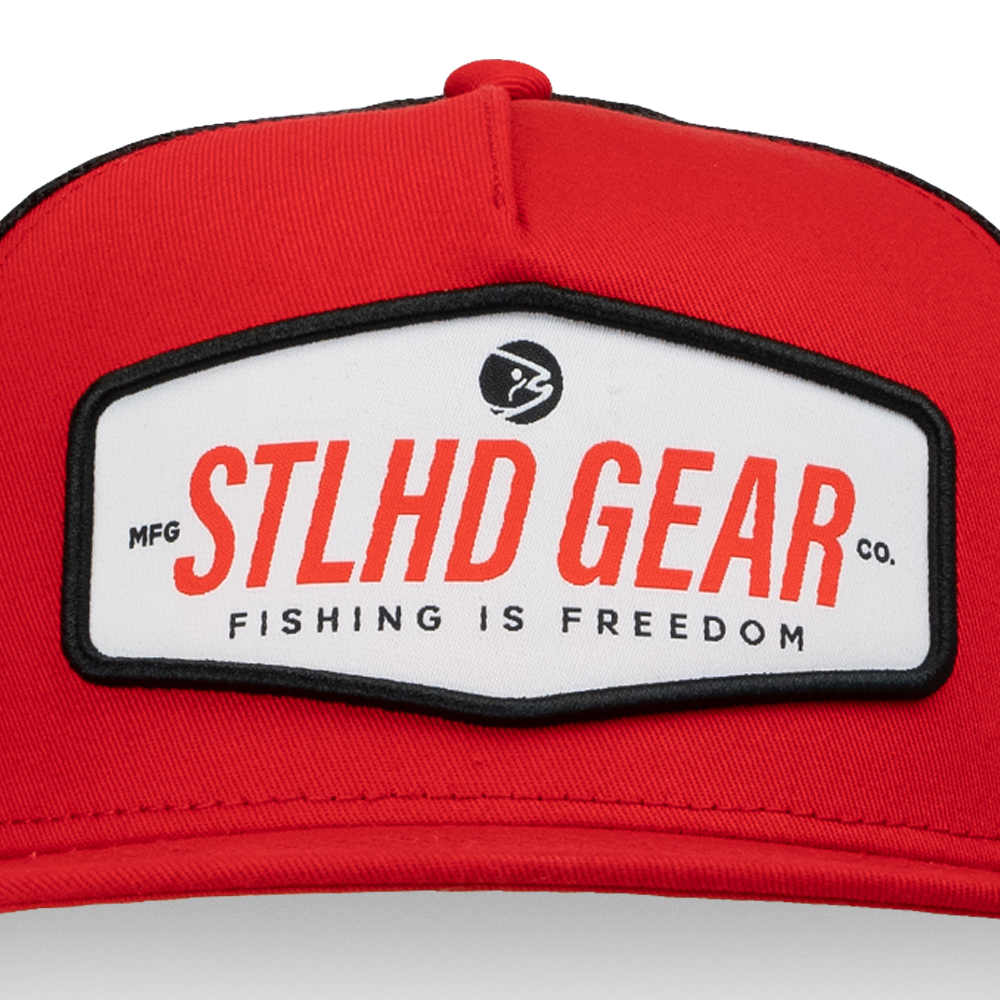 STLHD Bead Muncher Flat Bill Trucker Hat Red/Black