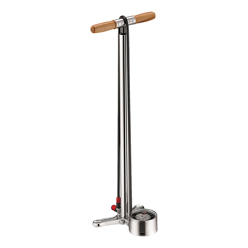 Lezyne Alloy Floor Drive Tall 3.5" Floor Pump ABS-1 Pro Chuck 220psi Silver-Goodwynn&#39;sGoodwynn&#39;s