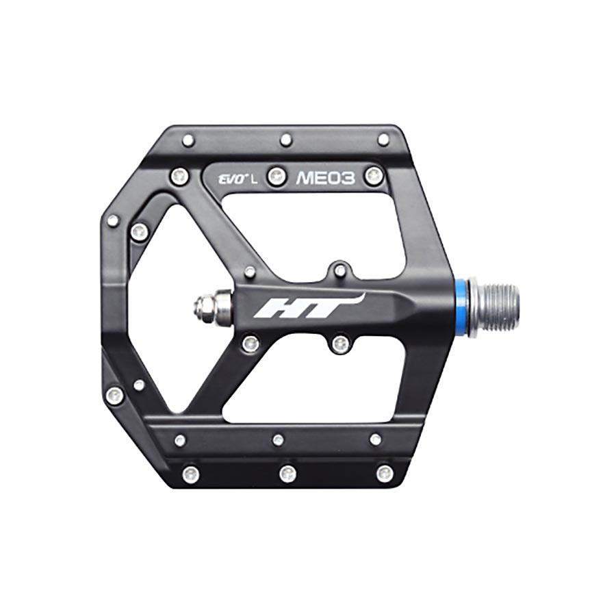 HT Components ME03 EVO+ Platform Pedals Body: Aluminum Spindle: Cr-Mo 9/16 Black Pair-Goodwynn&#39;sGoodwynn&#39;s