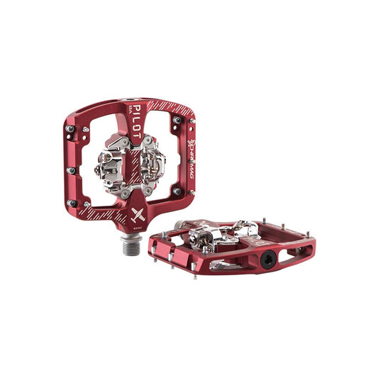 Chromag Pilot BA Pedals - Dual Sided Clipless 9/16" Red Wide-Goodwynn's