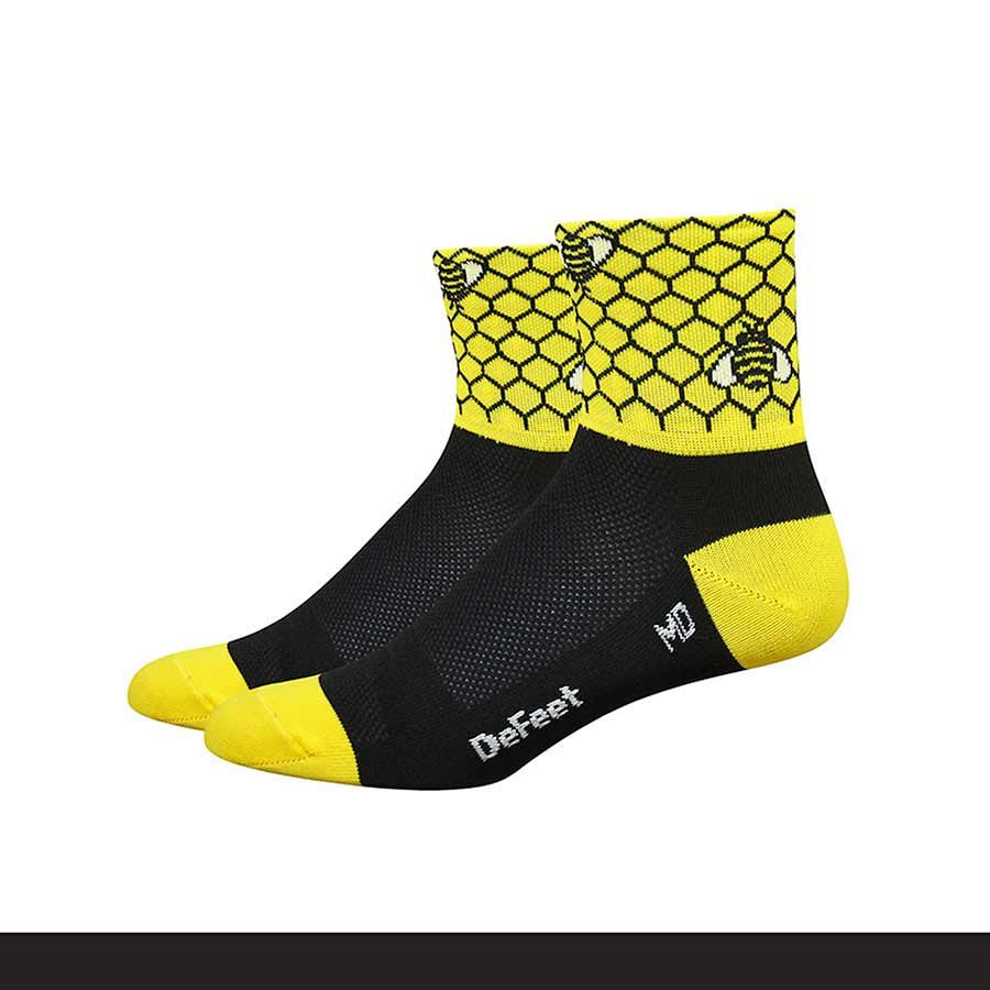 DeFeet Aireator 2-3" Socks Black/Bright Gold XL Pair