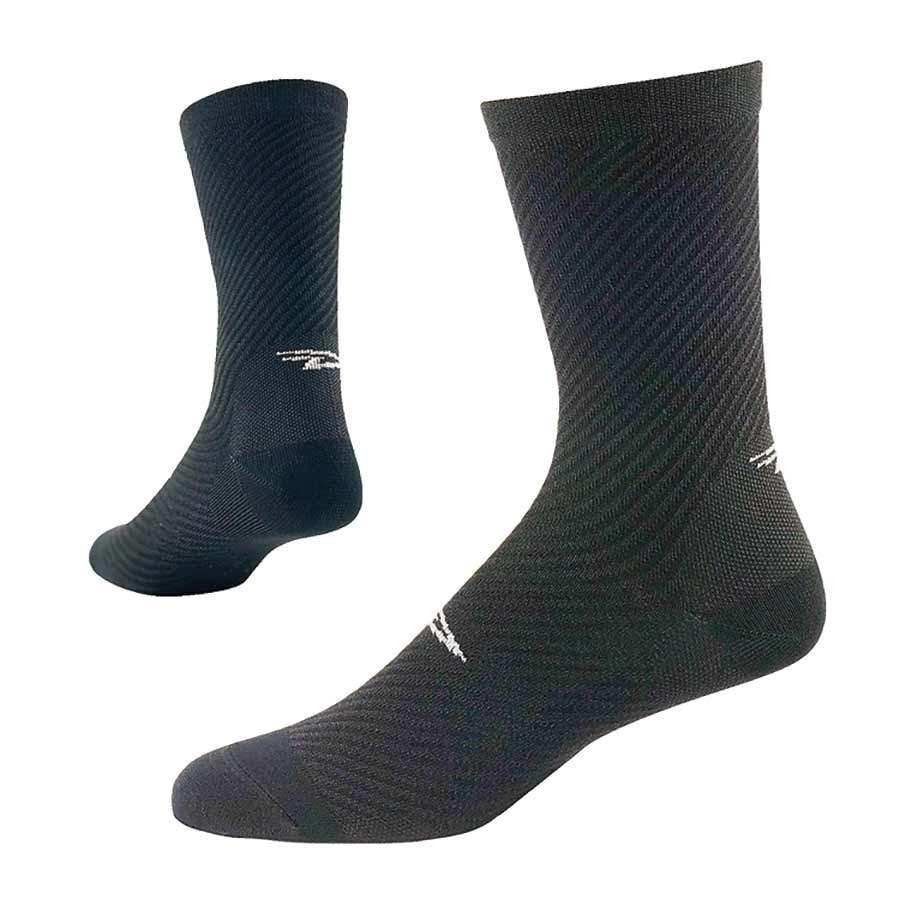 DeFeet Evo 6" Carbon Socks Carbon/Black Poly XL-Goodwynn&#39;sGoodwynn&#39;s