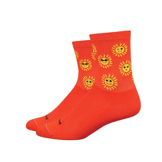 DeFeet Aireator 4" Socks Poinciana/Yellow L-Goodwynn's