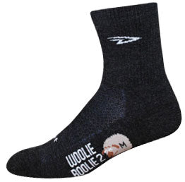 DeFeet Woolie Boolie 4" D-Logo Socks 7-9 Charcoal-Goodwynn&#39;sGoodwynn&#39;s