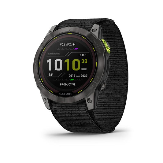 Garmin Enduro 2 Watch Watch Color: Grey Wristband: Black - Silicone-Goodwynn's