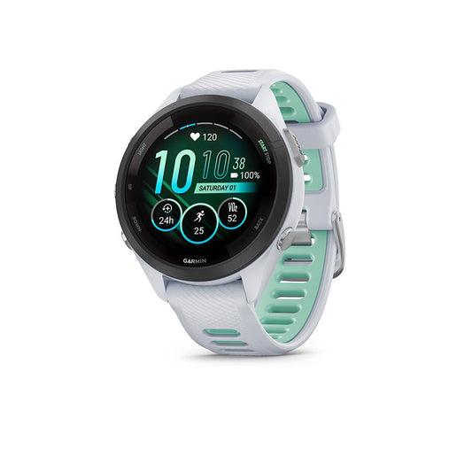 Garmin Forerunner 265S Music Watch Watch Color: Whitestone Wristband: Whitestone/Neo Tropic - Silicone-Goodwynn's