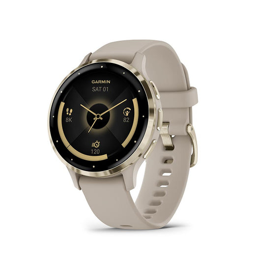 Garmin Venu 3S Watch Watch Color: French Grey Wristband: French Grey - Silicone-Goodwynn's