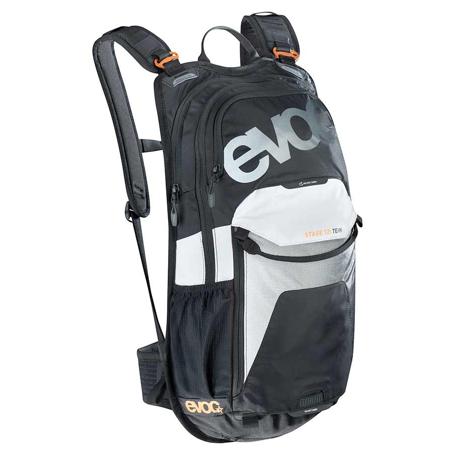 EVOC Stage 12 Hydration Bag Volume: 12L Bladder: Not inlcuded Black/White/Neon Orange-Goodwynn&#39;sGoodwynn&#39;s