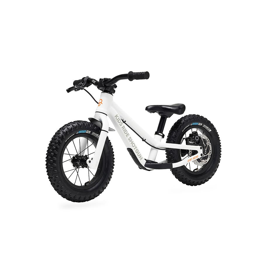 Kids Ride Shotgun Dirt Hero 12 Push Bike 12-1/2 With Brake White