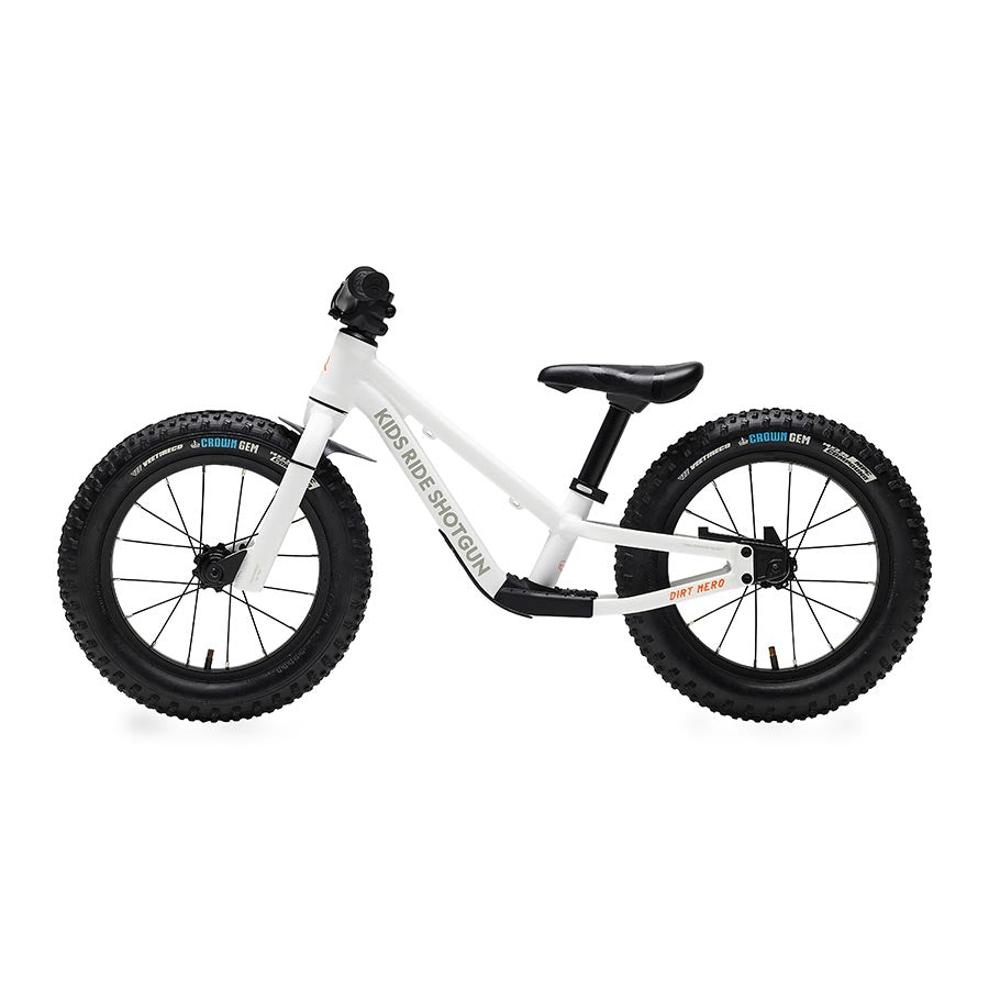 Kids Ride Shotgun Dirt Hero 14 Push Bike 14 Without Brake White-Goodwynn&#39;sGoodwynn&#39;s