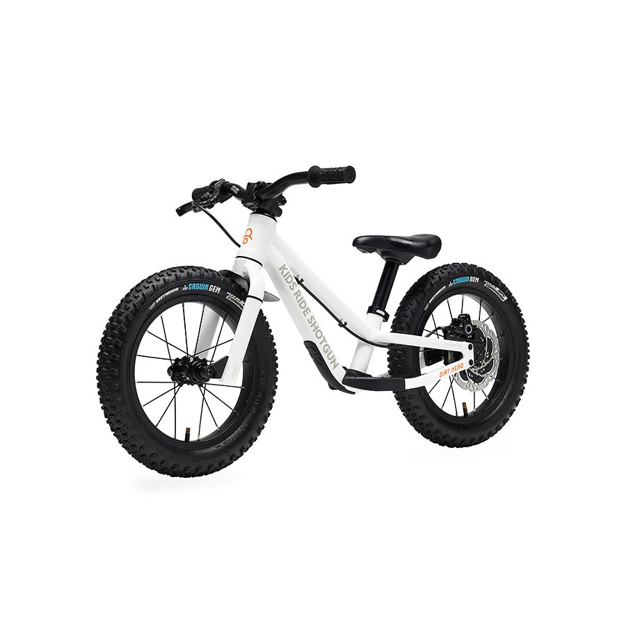 Kids Ride Shotgun Dirt Hero 14 Push Bike 14 With Brake White-Goodwynn&#39;sGoodwynn&#39;s