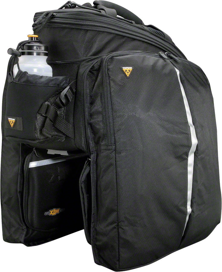 Topeak MTX TrunkBag DXP Rack Bag with Expandable Panniers: 22.6 Liter Black