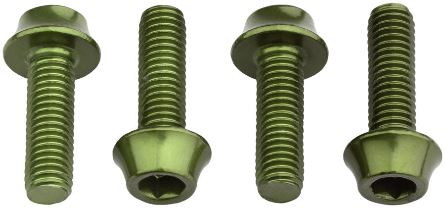 Wolf Tooth Water Bottle Cage Bolts - Set/4 Aluminum Olive-Goodwynn&#39;sGoodwynn&#39;s