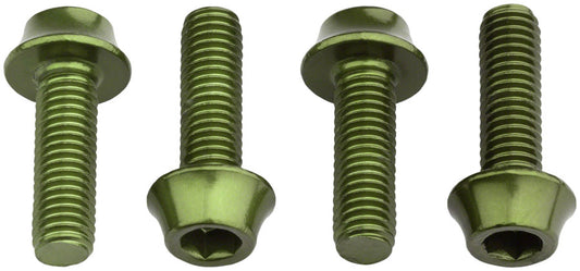 Wolf Tooth Water Bottle Cage Bolts - Set/4 Aluminum Olive-Goodwynn's