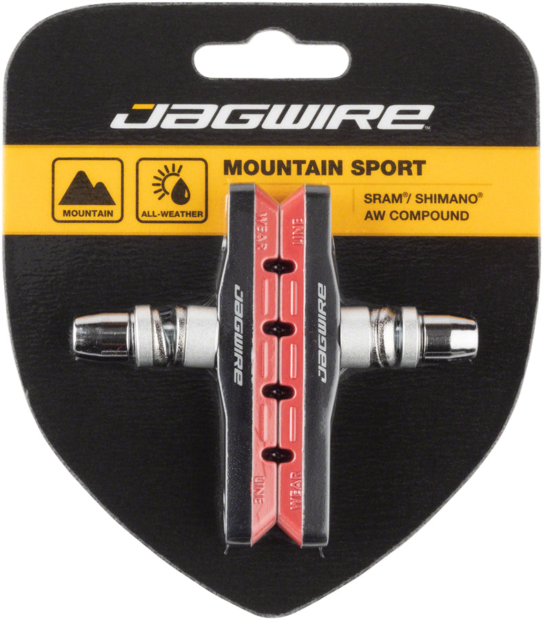 Jagwire Mountain Sport Brake Pads Threaded Post Red-Goodwynn&#39;sGoodwynn&#39;s